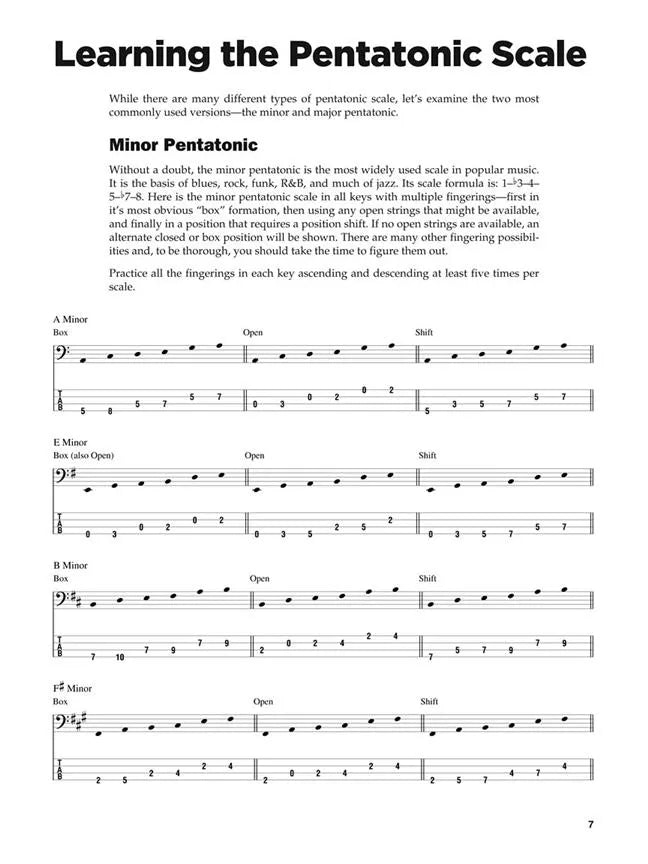 Pentatonic Scales For Bass Book/Audio