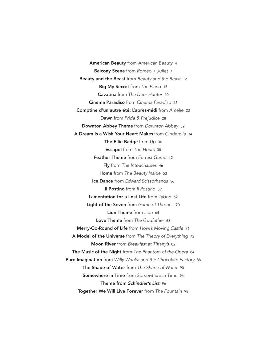 Peaceful Piano Solos Soundtracks Book (30 Songs)