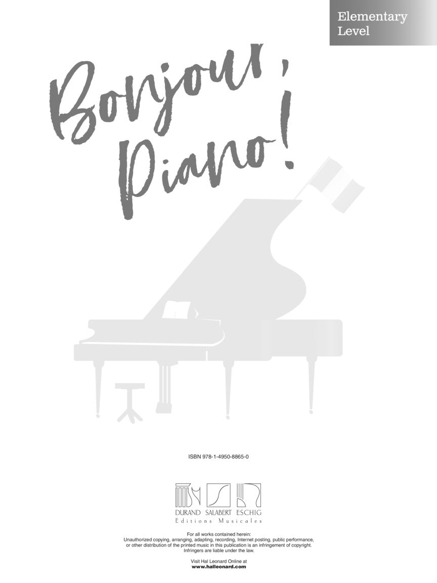 Bonjour Piano - Elementary Level Book