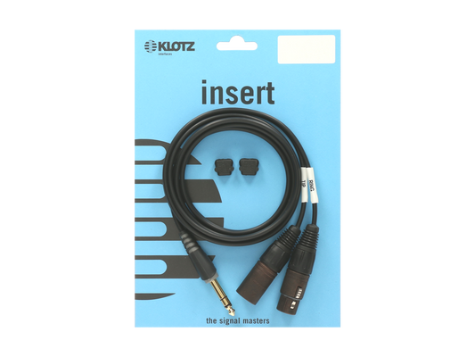 Klotz AY1X Y Cable - Lightweight - Insert  TRS 6.3mm - 2 X XLR 3P F/M - 3m