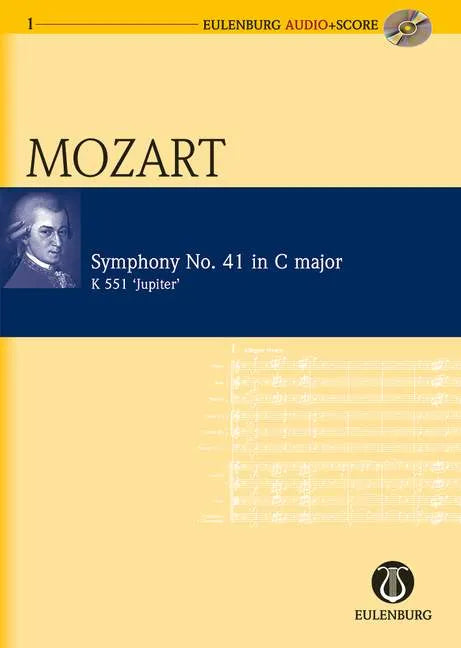 Mozart - Symphony No 41 C K 551 Jupiter Study Score Book/Cd