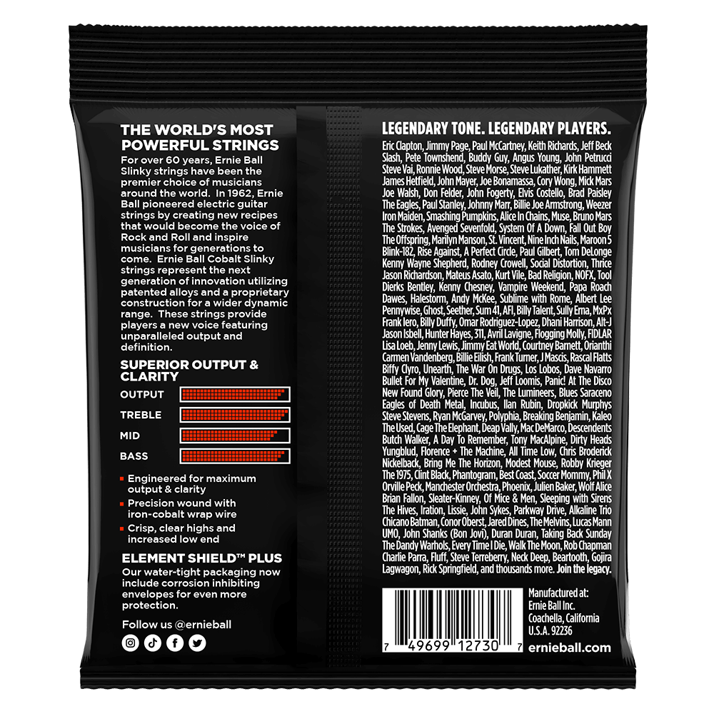 Ernie Ball Skinny Top Heavy Bottom Slinky Cobalt 7-String Electric Guitar Strings Set - 10-62