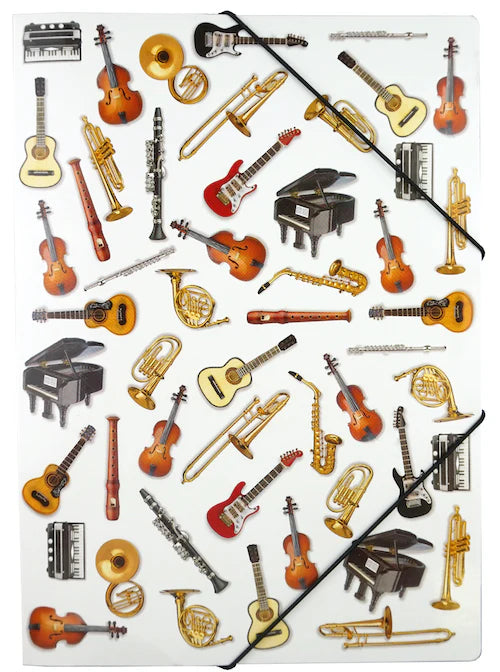 A4 Music File with Elastic Band - Instrument Design