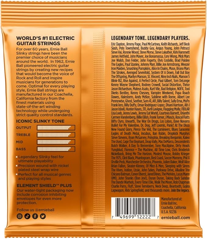 Ernie Ball Hybrid Slinky Nickel Wound Electric Guitar Strings Set - 9-46