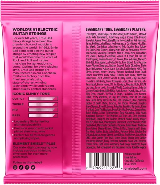 Ernie Ball Super Slinky Nickel Wound Electric Guitar Strings Set - 9-42