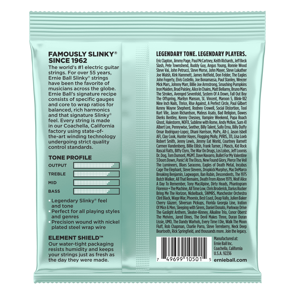 Ernie Ball Mondo Slinky Nickel Wound Electric Guitar Strings Set - 10.5- 52