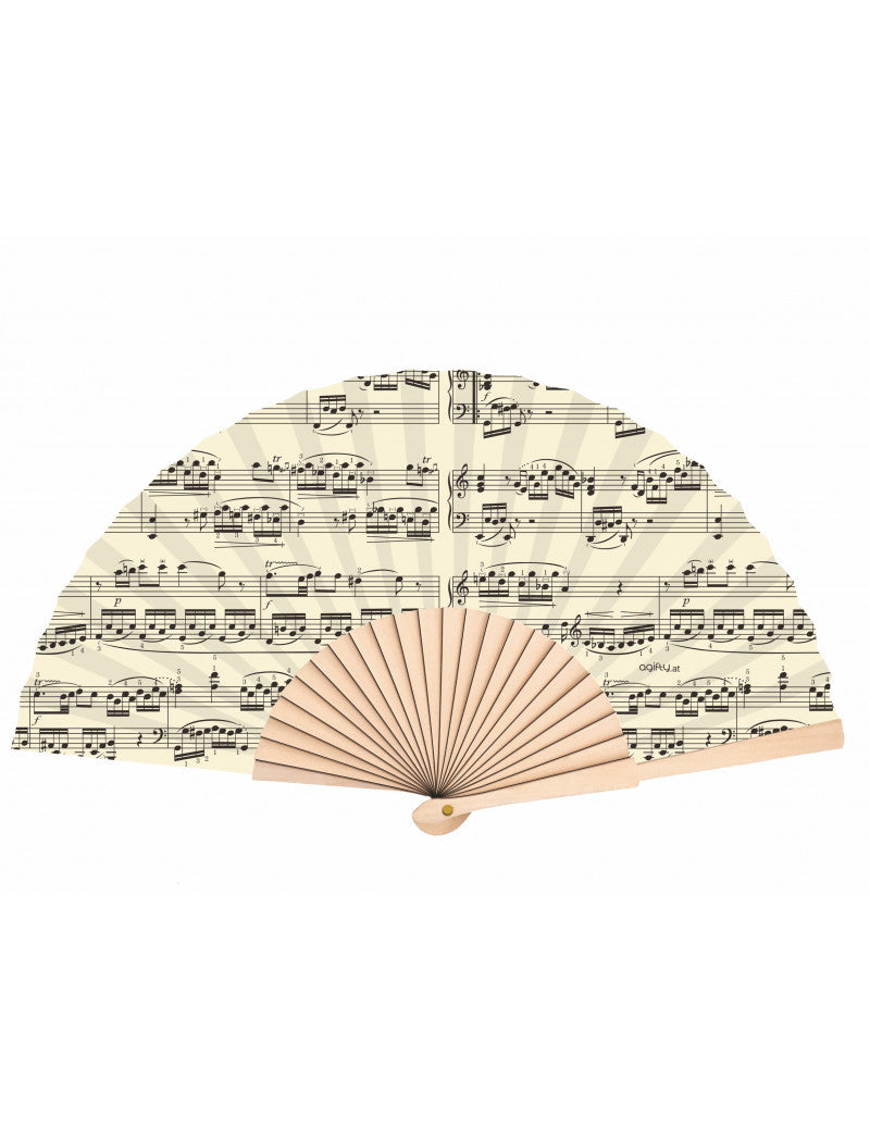 Hand Held Fan - Cream Sheet Music Design