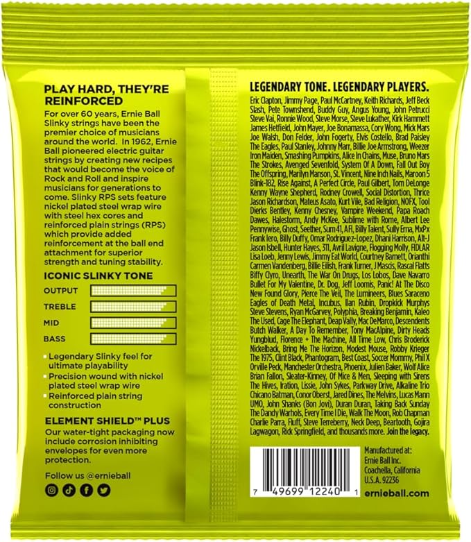 Ernie Ball Regular Slinky RPS Nickel Wound Electric Guitar Strings Set - 10-46