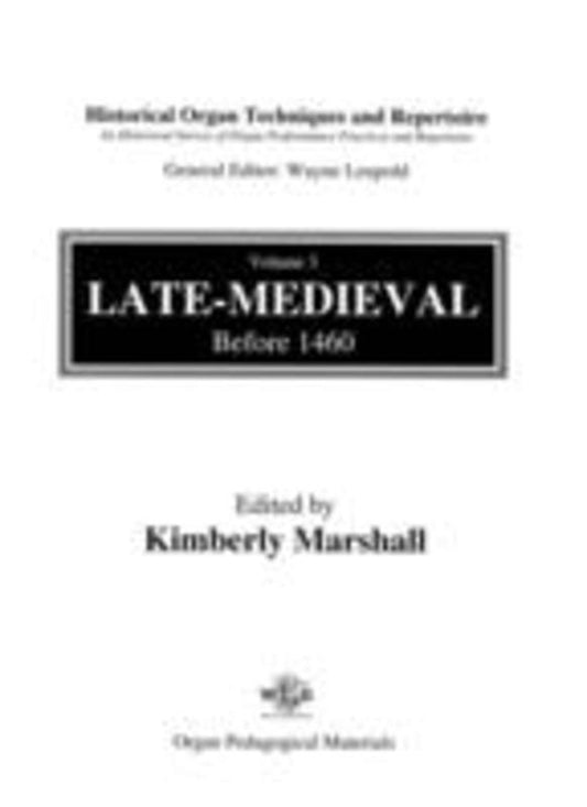 Historical Organ Techniques And Repertoire - Book 3