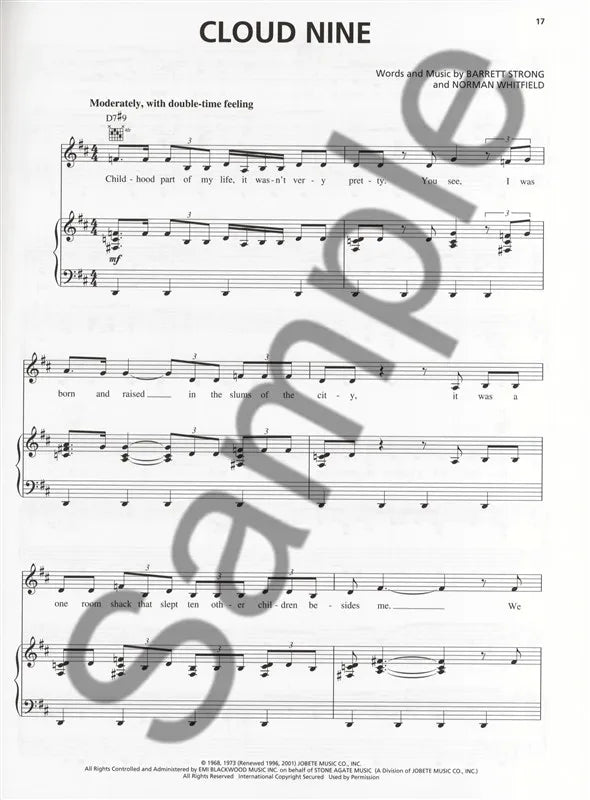 The Temptations Greatest Hits PVG Songbook