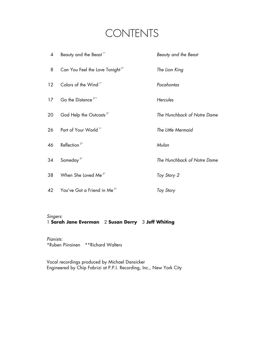 Disney Contemporary Songs - High Voice Book/Ola