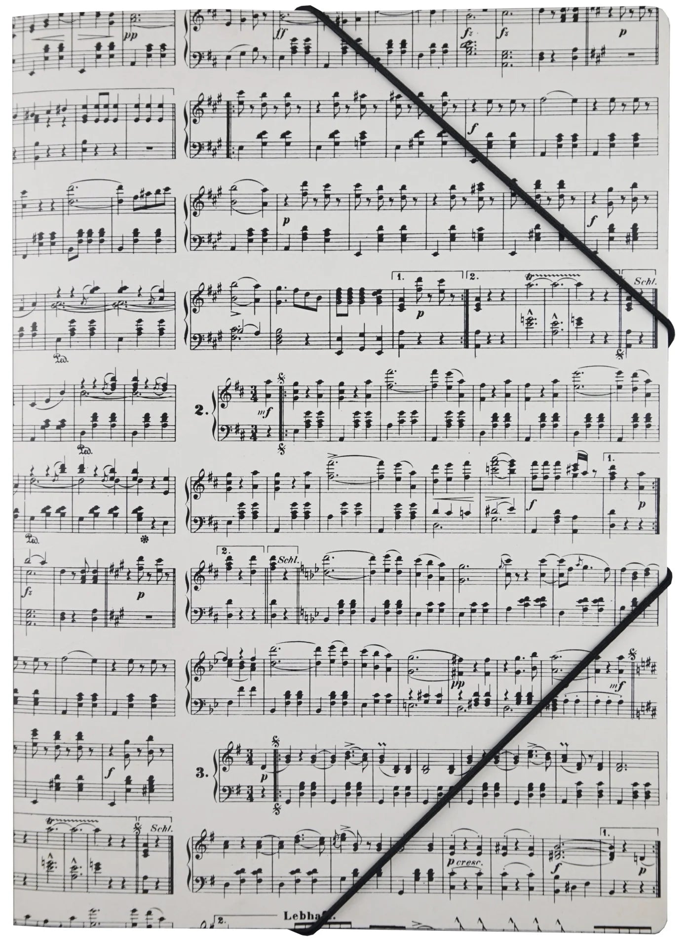 A4 Music File with Elastic Band - Music Design by Strauss
