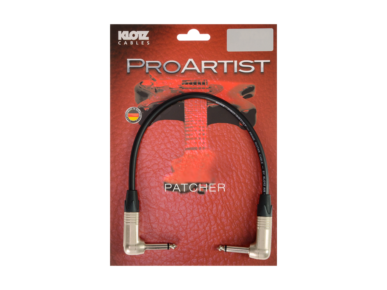Klotz PROA-PR Pro Artist Unbalanced Patch Cable with Right Angled Jacks  - 0.15m