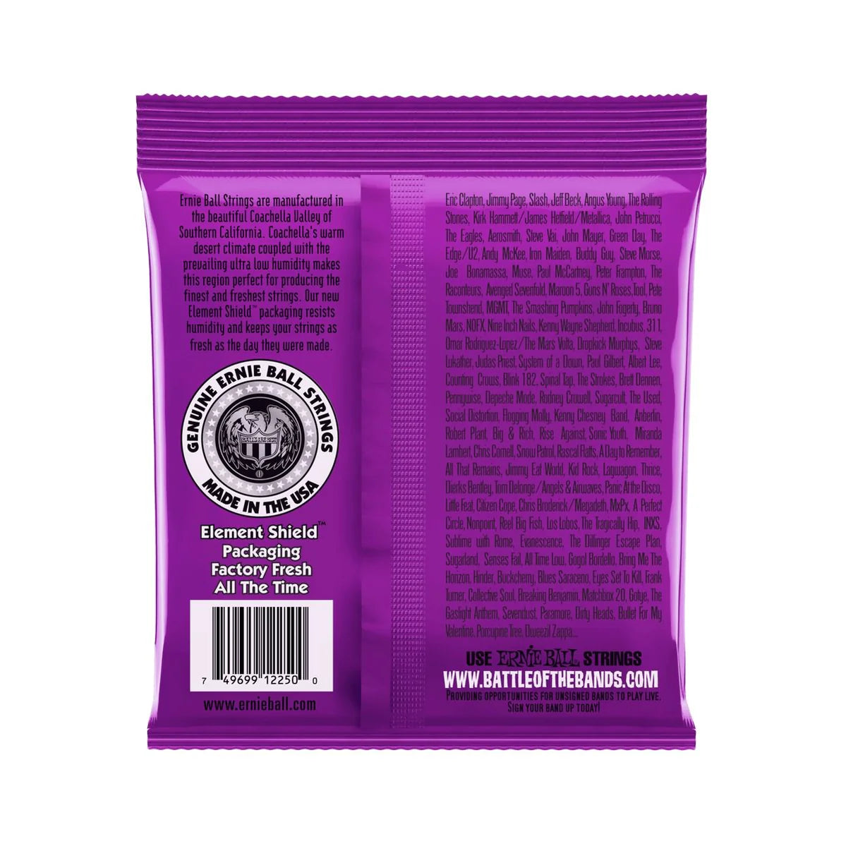 Ernie Ball Power Slinky Classic Rock n Roll Pure Nickel Wrap Electric Guitar Strings Set - 11-48