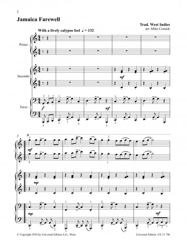 4 Afro-Caribbean Pieces for 6 Hands, 1 Piano Book