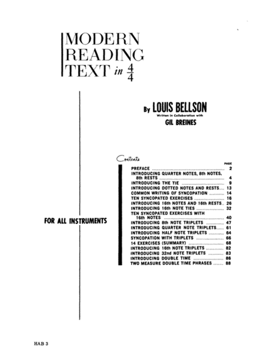 Louis Bellson - Modern Reading Text In 4/4 Book