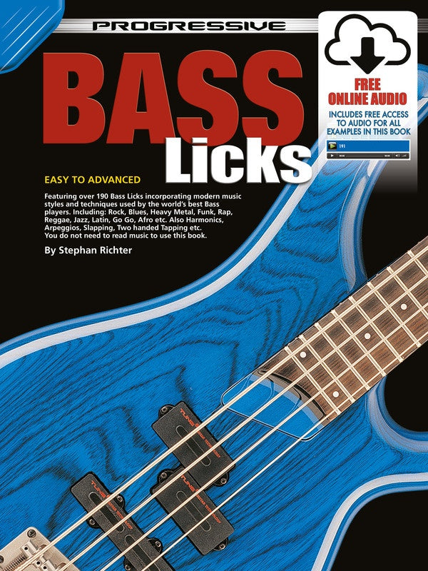 Progressive Bass Licks Book and Online Audio