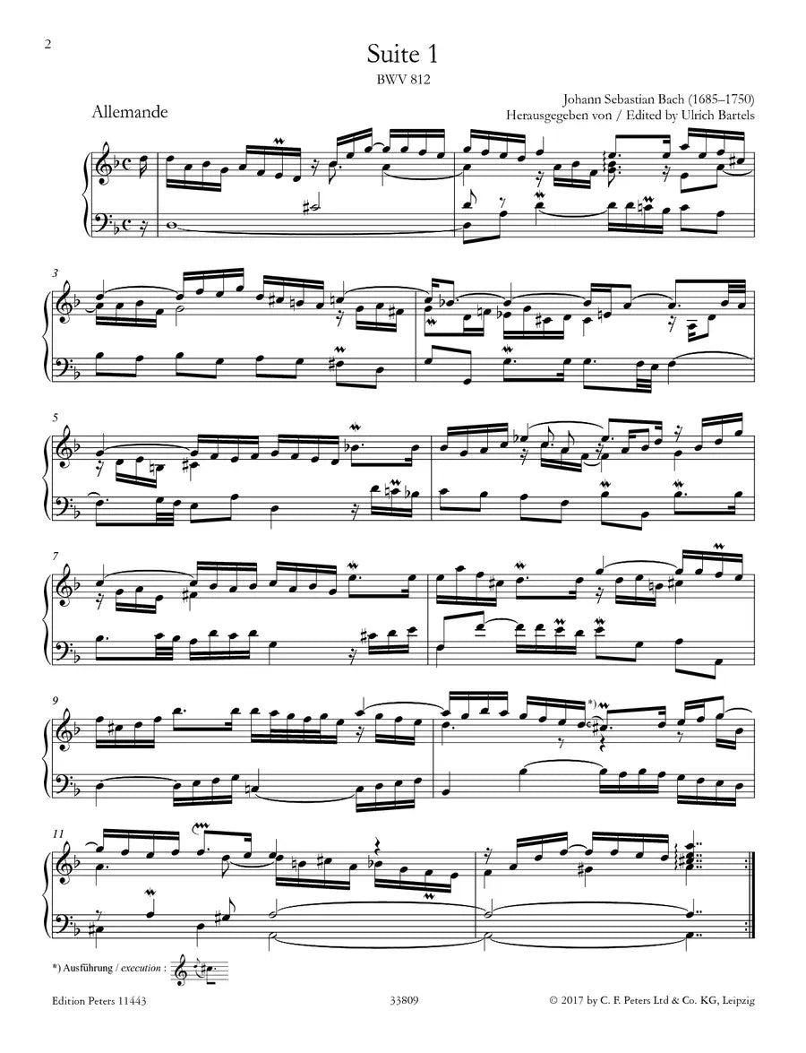 J.S Bach - French Suites BWV 812–817 and French Overture BWV 831 Piano Book