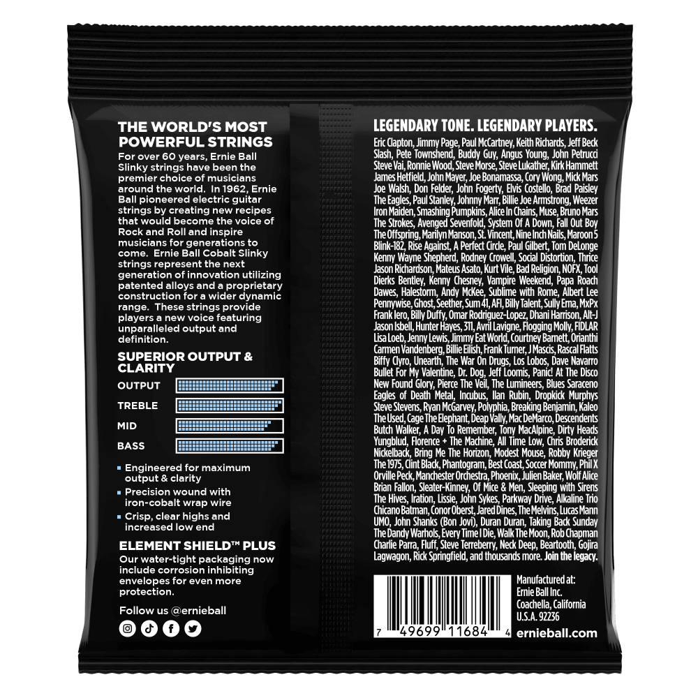 Ernie Ball Primo Slinky Cobalt Electric Guitar Strings Set - 9.5-44