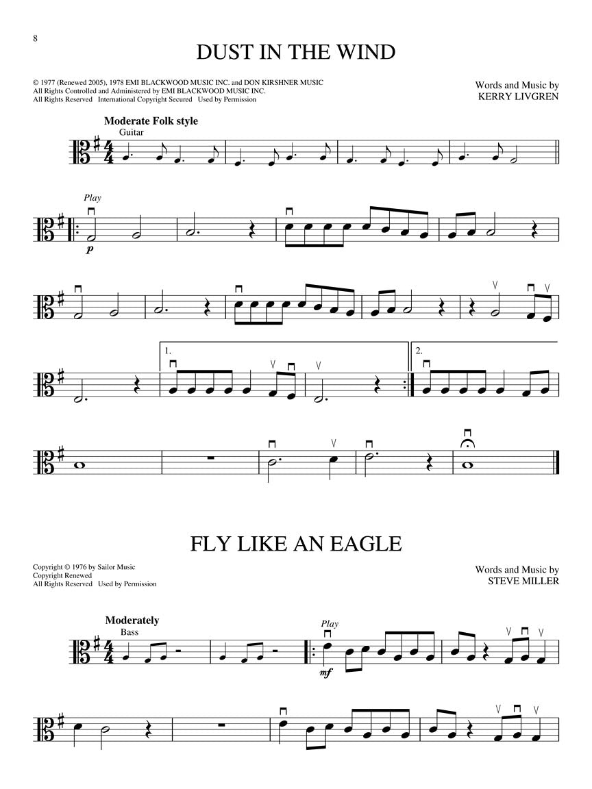 Classic Rock Viola Instrumental Play Along Book/Ola