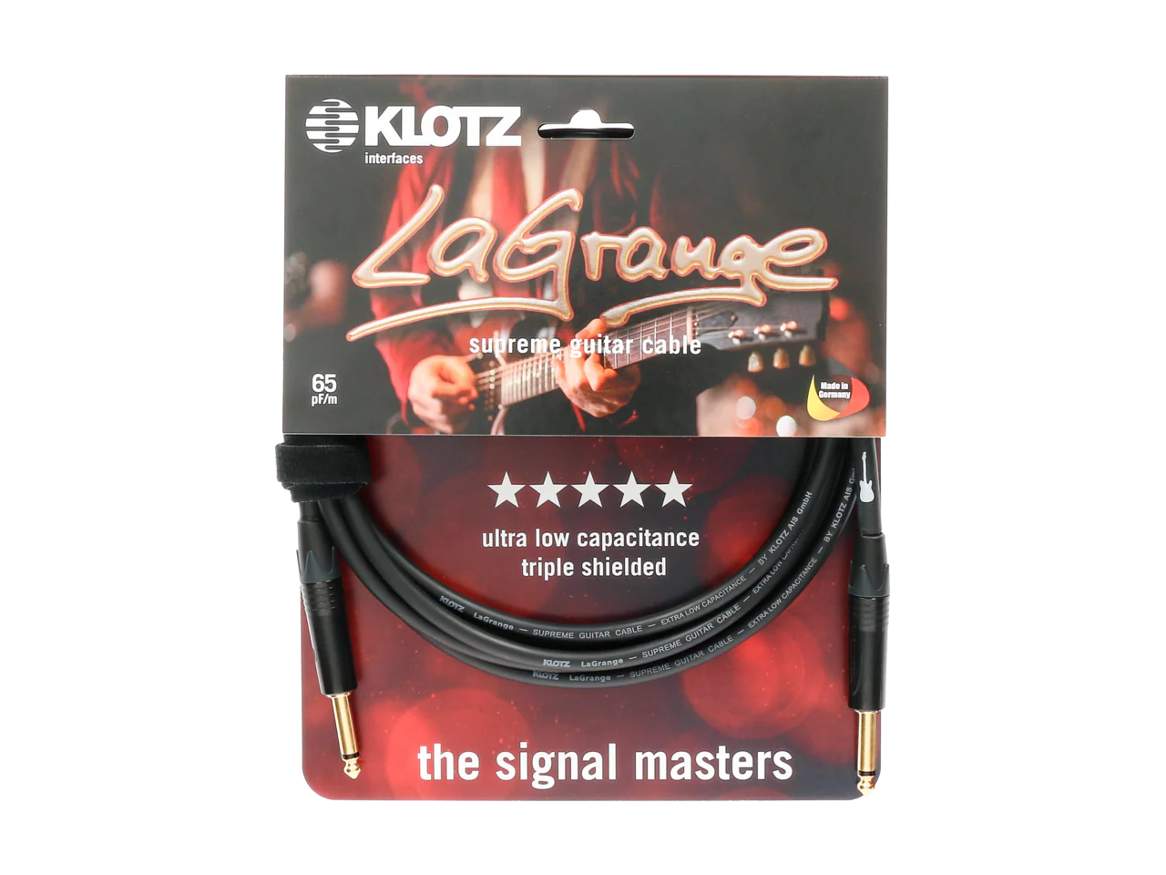 Klotz LAGPR Lagrange Supreme Guitar Cable - Right Angle - 6m