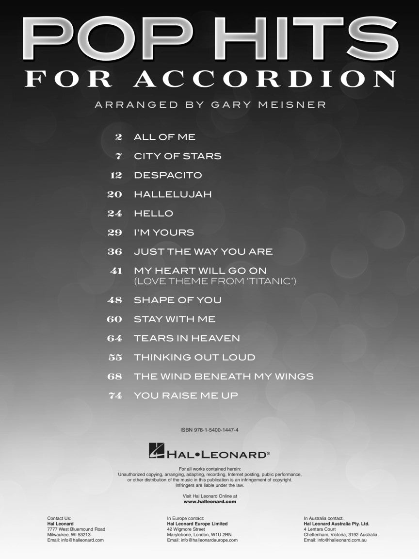 Pop Hits For Accordion
