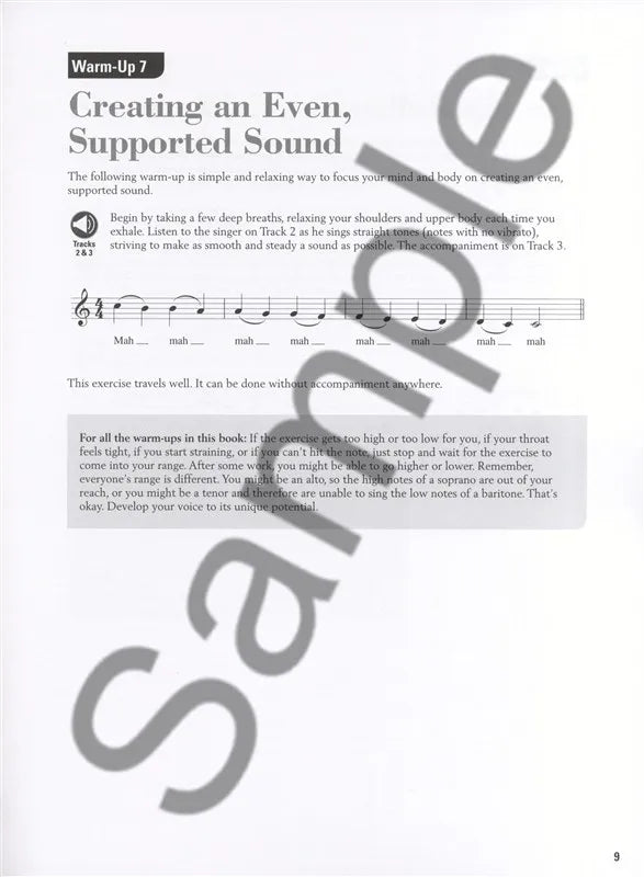 Vocal Warm Ups Pro Vocal Book/Ola