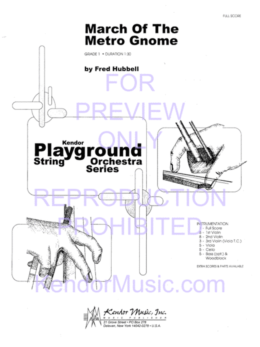 March Of The Metro Gnome - String Orchestra Level 1 Score/Parts