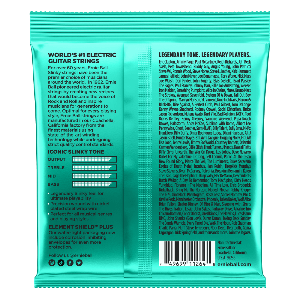 Ernie Ball Not Even Slinky Nickel Wound Electric Guitar Strings Set - 12-56 /3 Pack