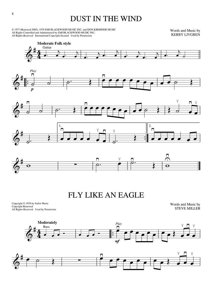 Classic Rock Violin Instrumental Play Along Book/Ola