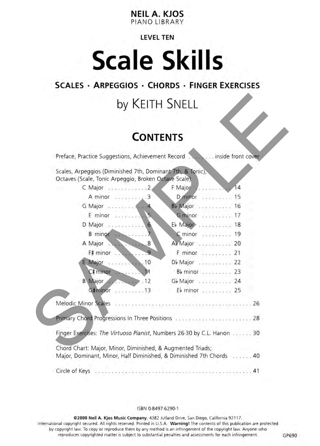 Scale Skills - Piano Level 10 Book