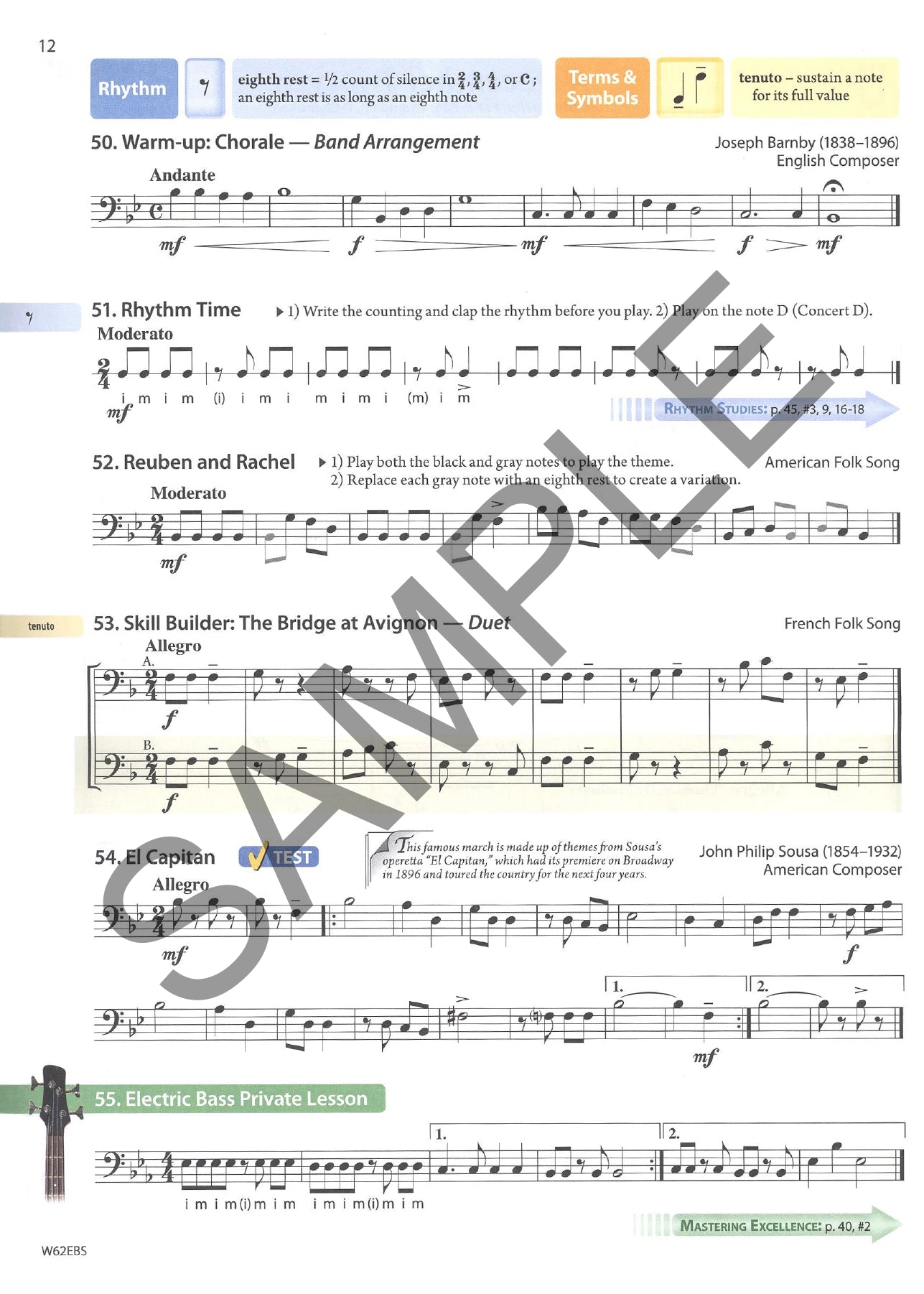 Tradition Of Excellence - Electric Bass Book 2 (Book/DVD)