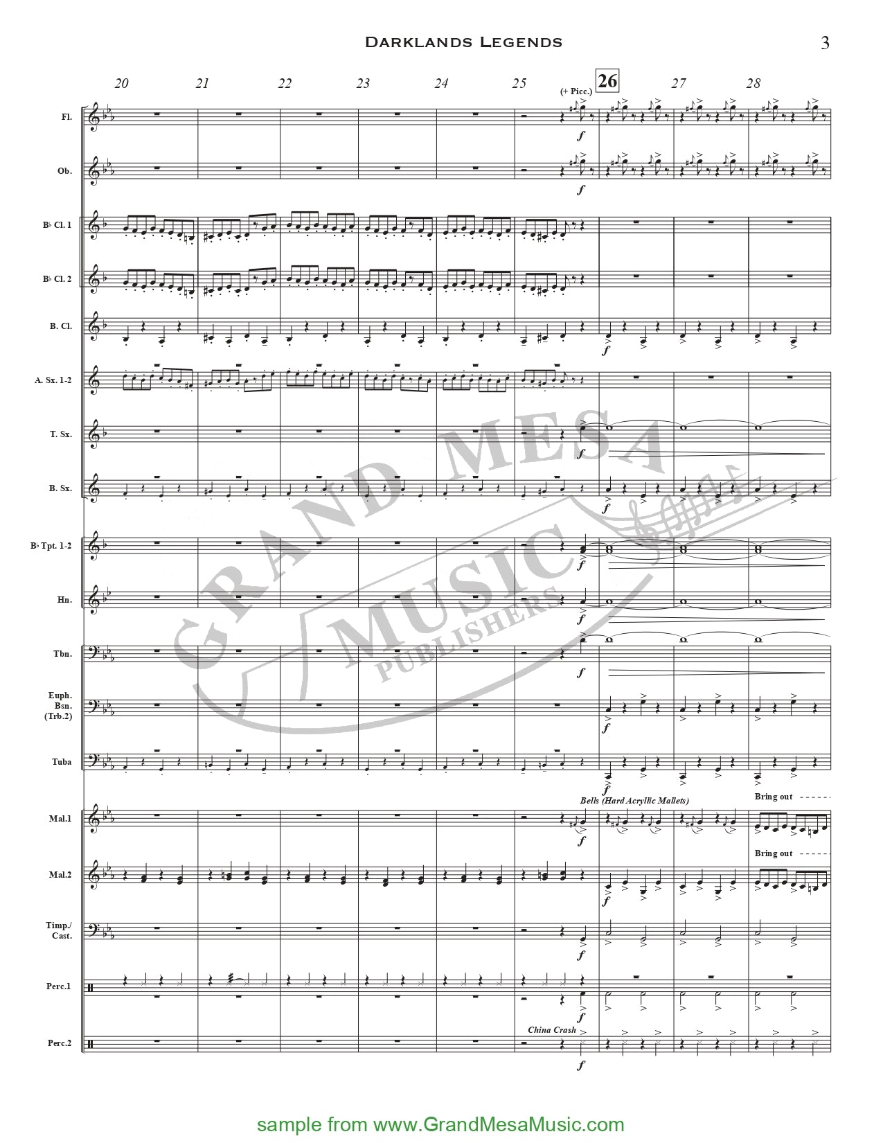 Darklands Legends - Concert Band Level 2 Score/Parts