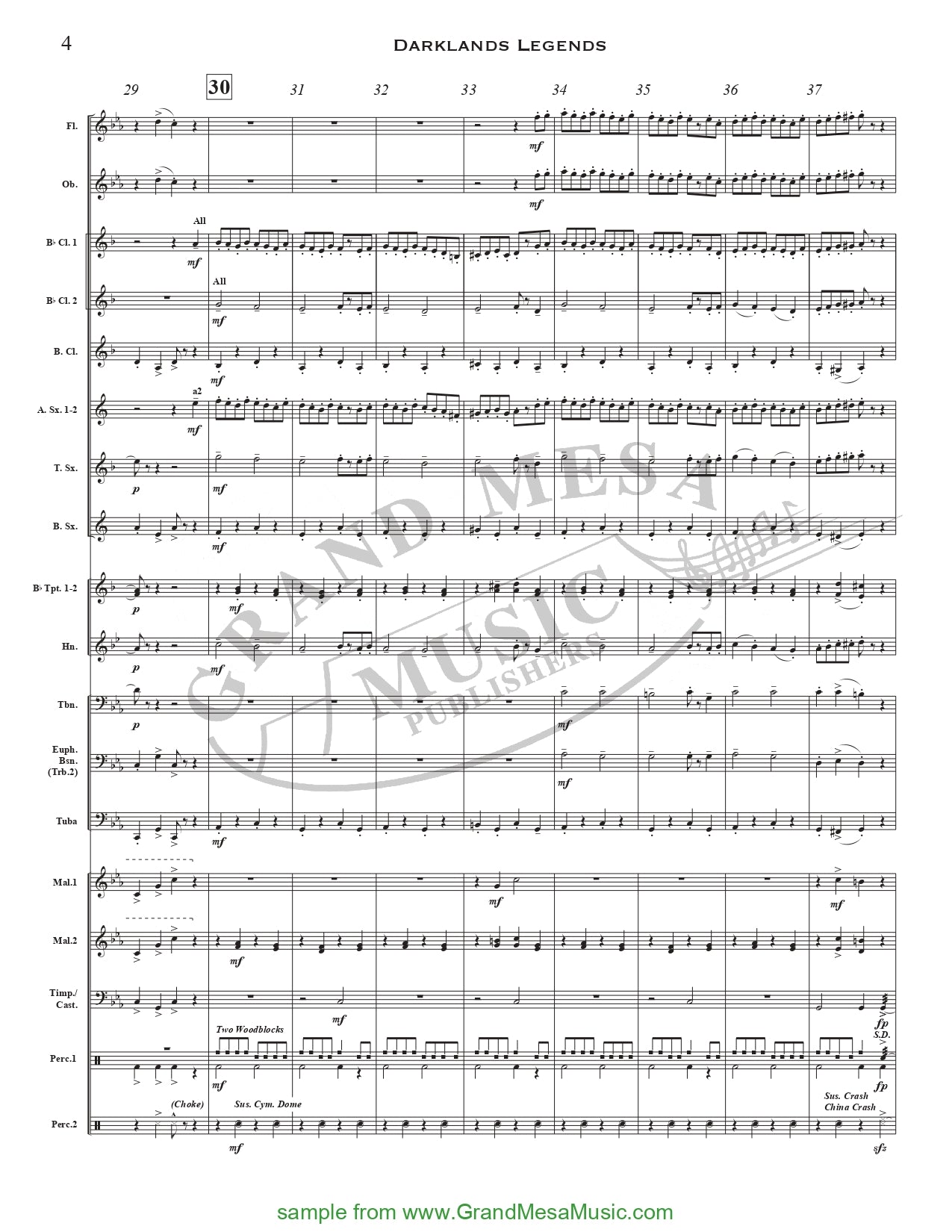Darklands Legends - Concert Band Level 2 Score/Parts