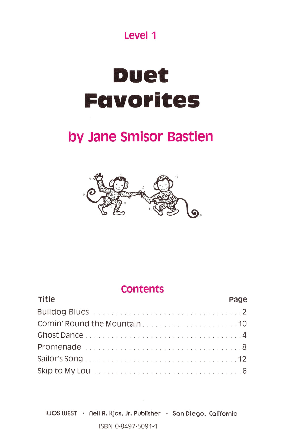 Bastien Duet Favorites - Level 1 Book