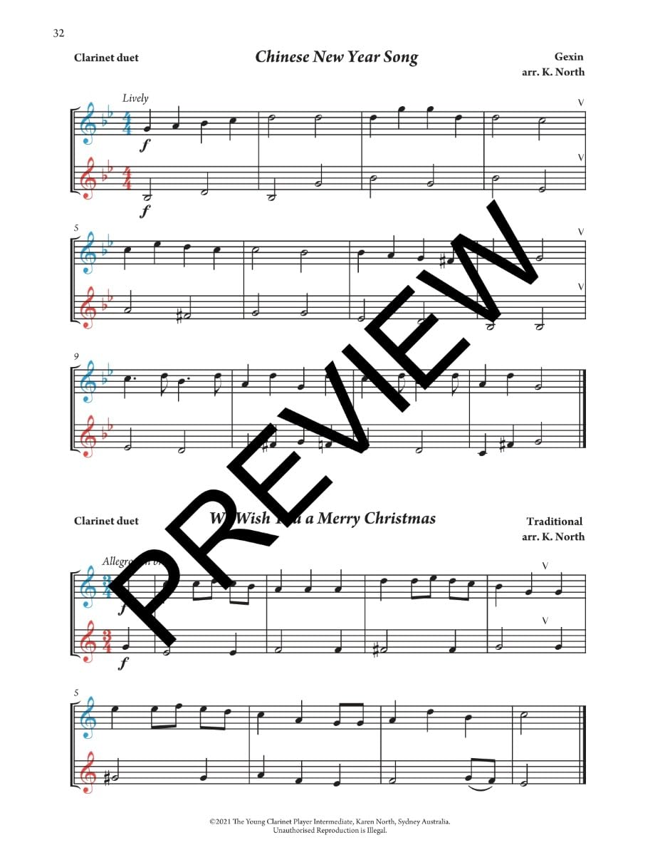The Young Clarinet Player - Intermediate Duets & Trios Book