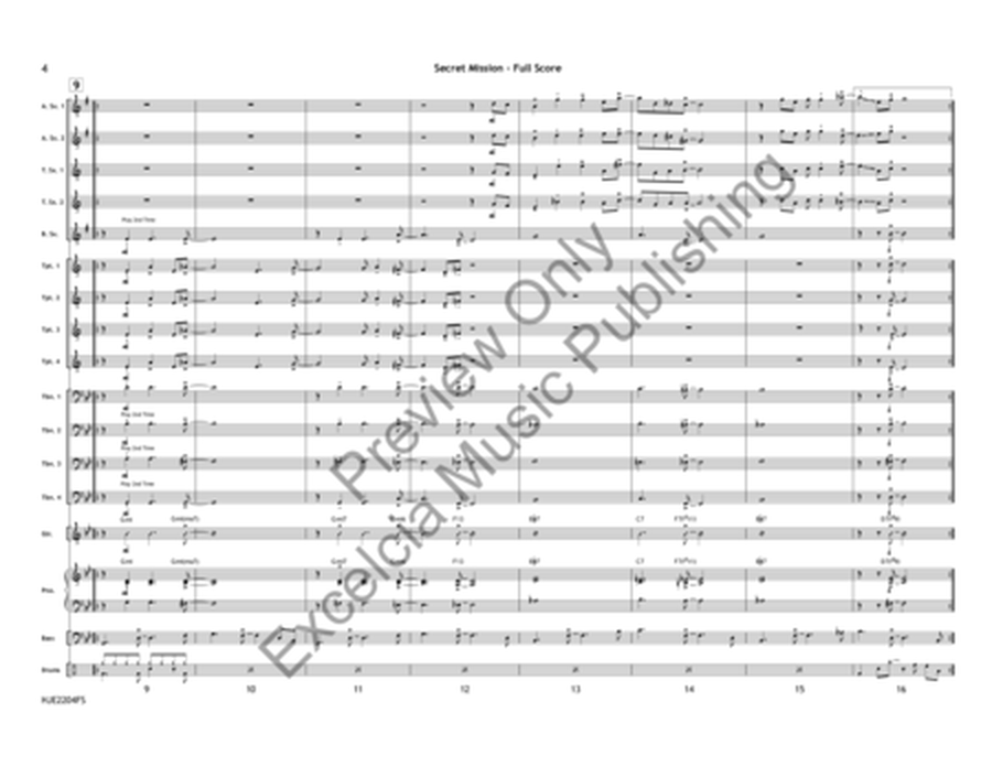 Secret Mission Jazz Ensemble Level 2 Score/Parts