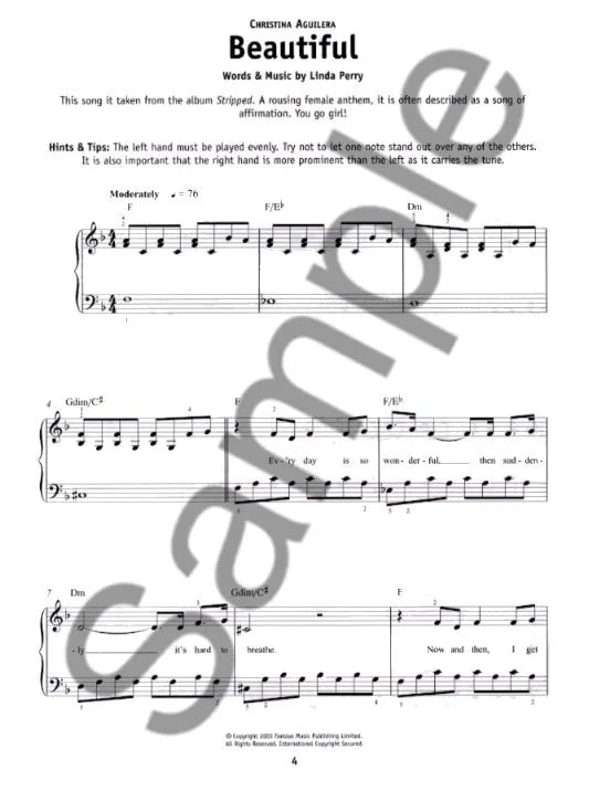 21st Century Chart Hits - Really Easy Piano Book