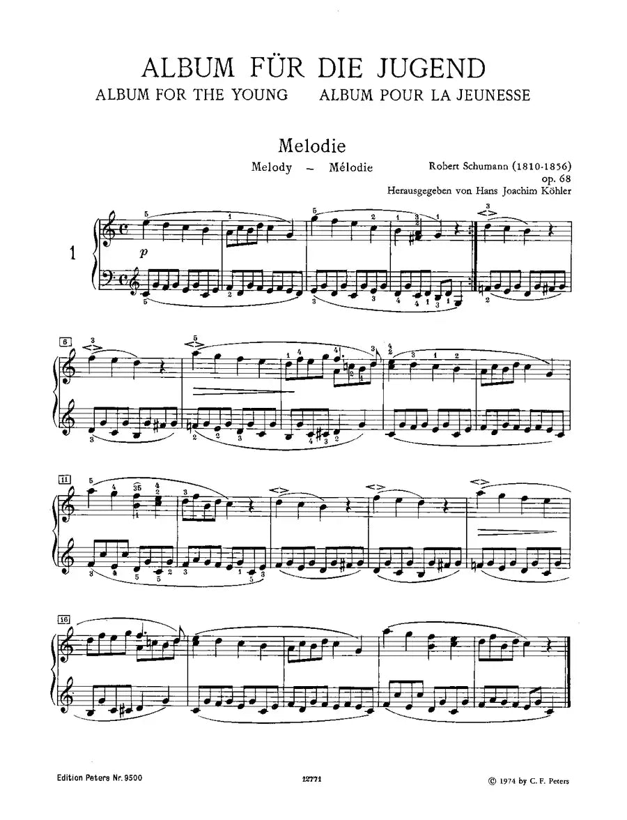 Schumann - Album for the Young Op.68 Scenes from Childhood Op 15 Piano Book