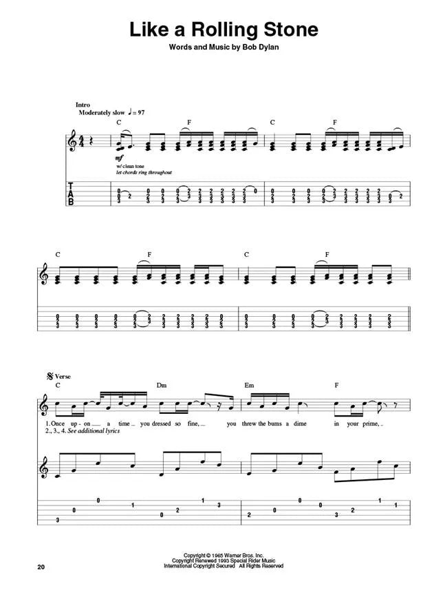 Bob Dylan - Guitar Play Along Volume 148 Book/Ola