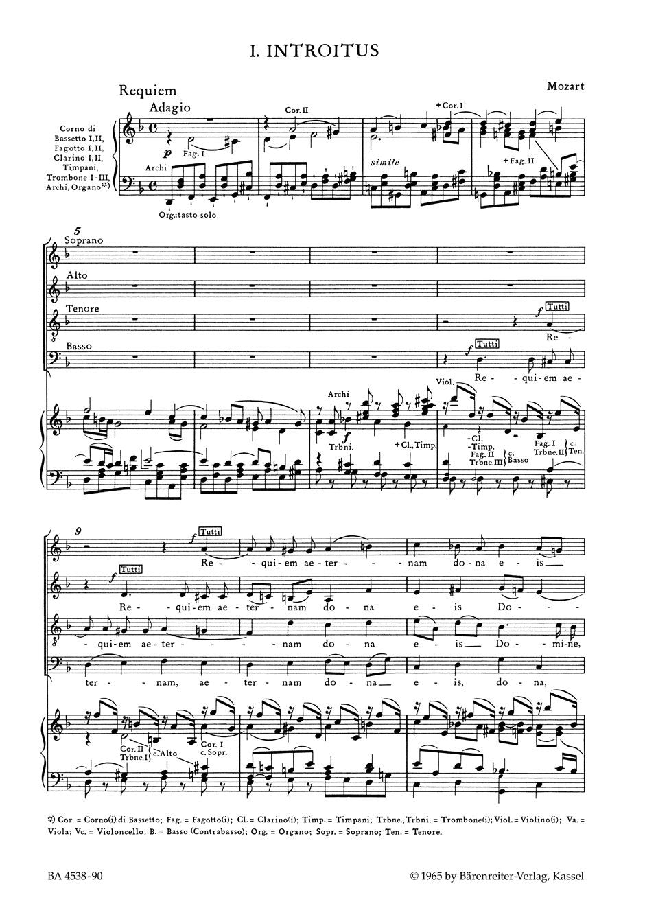 Mozart - Requiem K 626 Vocal Score