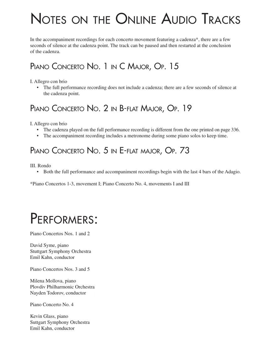 Beethoven - Complete Piano Concertos Bk/Ola