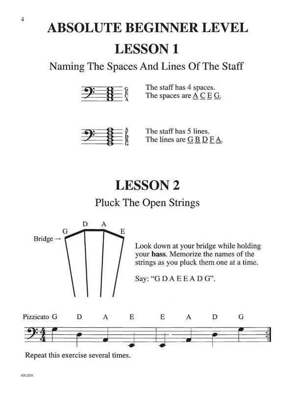 The ABCs Of Double Bass Book 1 (Book/Olm)