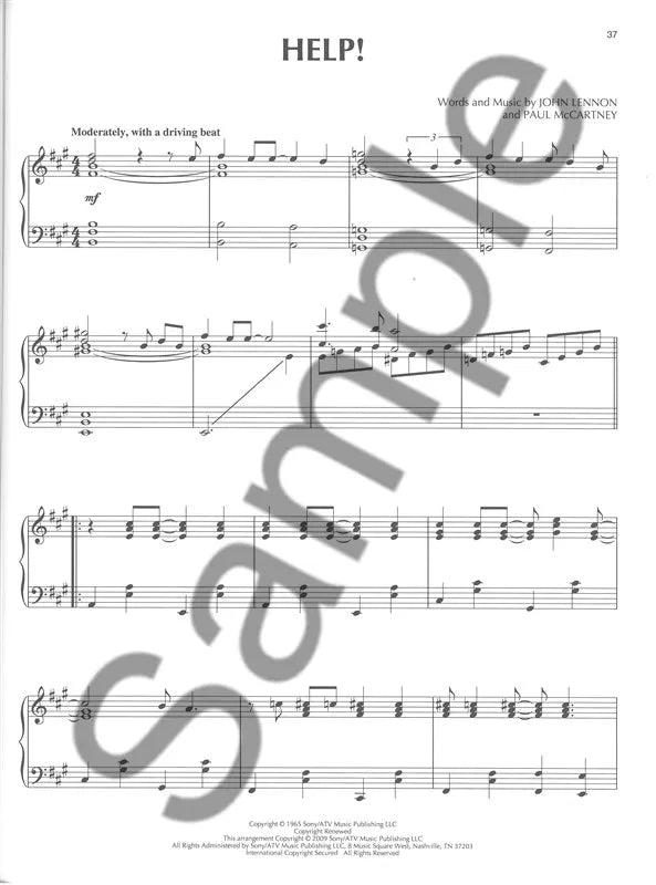 The Beatles For Solo Piano Book