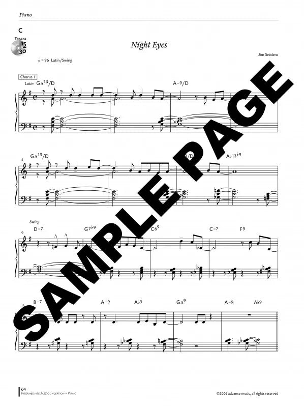 Intermediate Jazz Conception Piano Book/Ola
