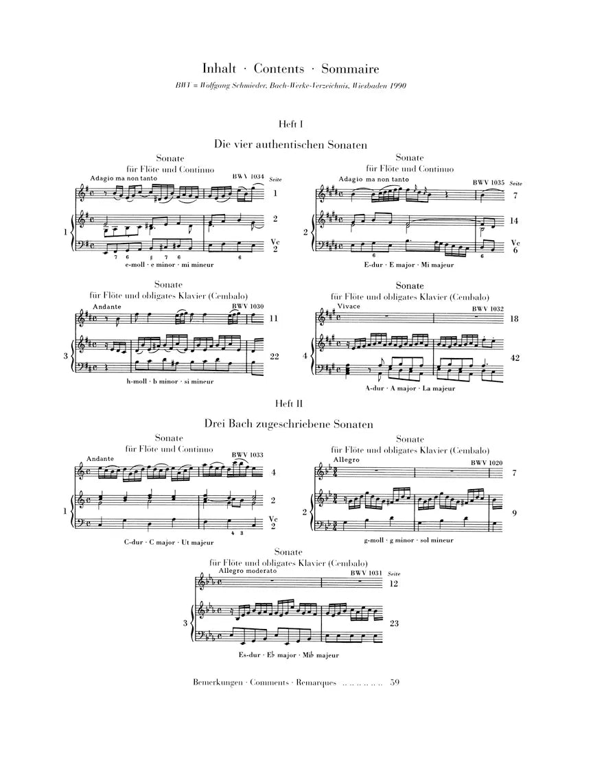 JS Bach - Sonatas Volume 1 Authentic Sonatas for Flute with Piano Accompaniment Book