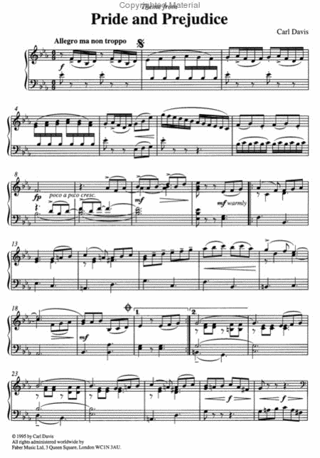 Pride And Prejudice Theme Piano