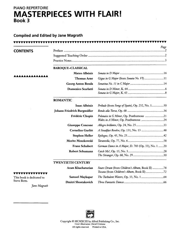 Masterpieces With Flair - Piano Book 3 (Early Advanced)