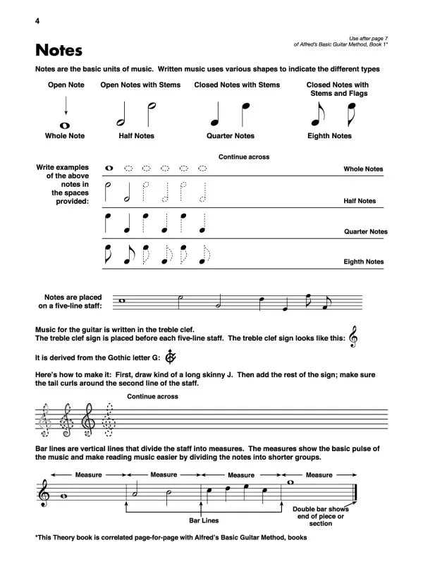 Alfred's Basic Guitar Theory 1 & 2 Book (Updated & Expanded Edition)