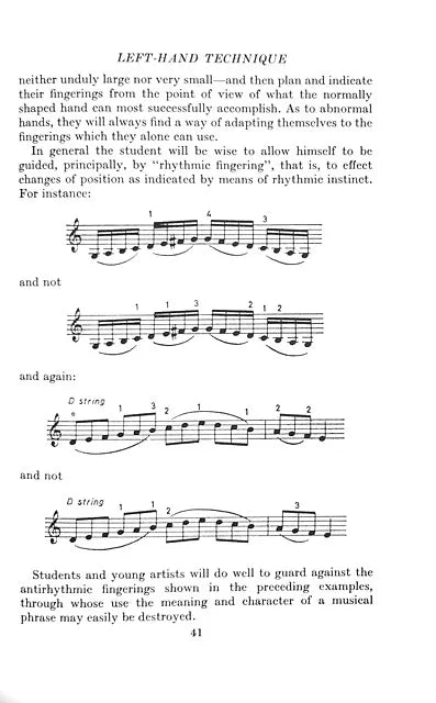 Leopold Auer - Violin Playing As I Teach It Book